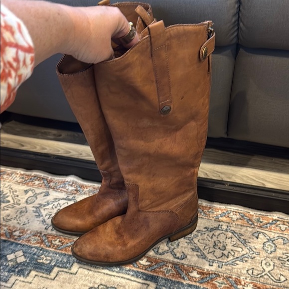 Sam Edelman Tan Leather Riding Boots size 5 - Picture 1 of 8